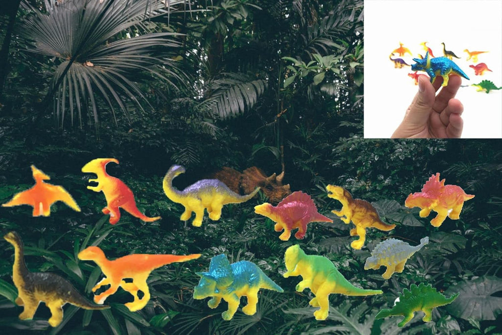 24 Packs Mini Plastic Dinosaur Toys P74914