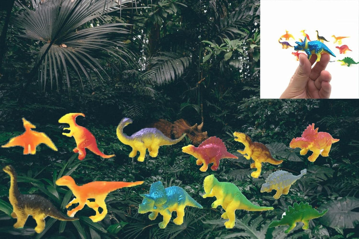 24 Packs Mini Plastic Dinosaur Toys P74914