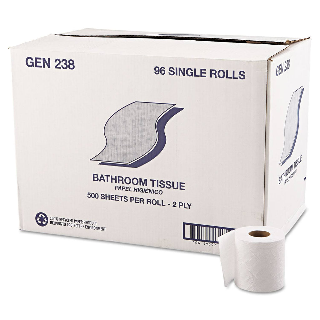 Bath Tissue 2-Ply White 500 Sheets/Roll 96 Rolls/Carton W336