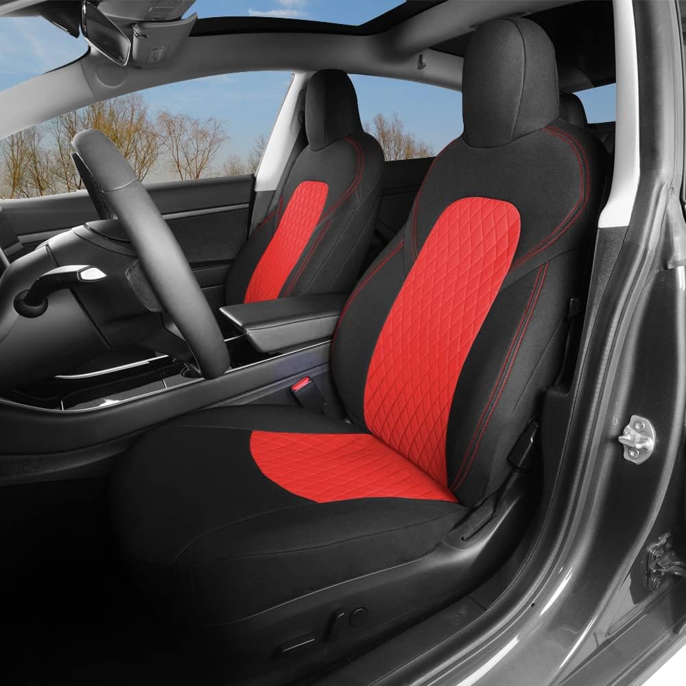Gray and Black 2PCS Car Seat Covers P71576