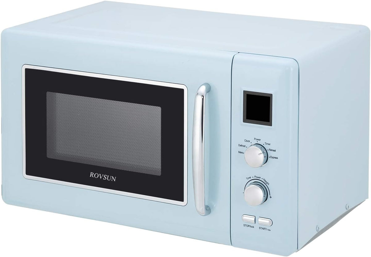 0.9 Cu.ft 900W Retro Countertop Microwave Oven White C31673