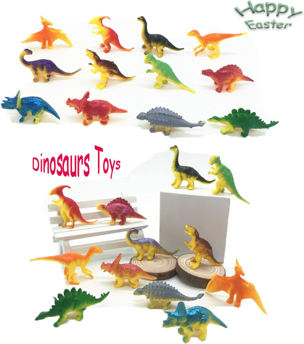 24 Packs Mini Plastic Dinosaur Toys P74914