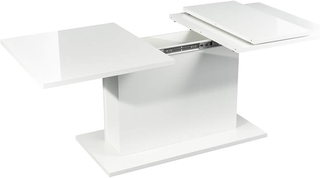 Gloss White Extensible Wooden Dining Table J550