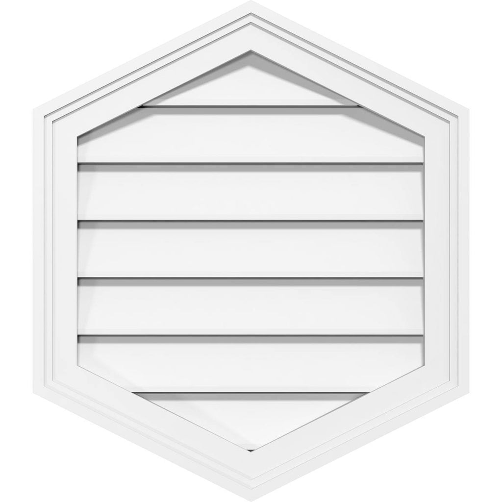 Vertical Peaked Surface Mount PVC Gable Vent W41854