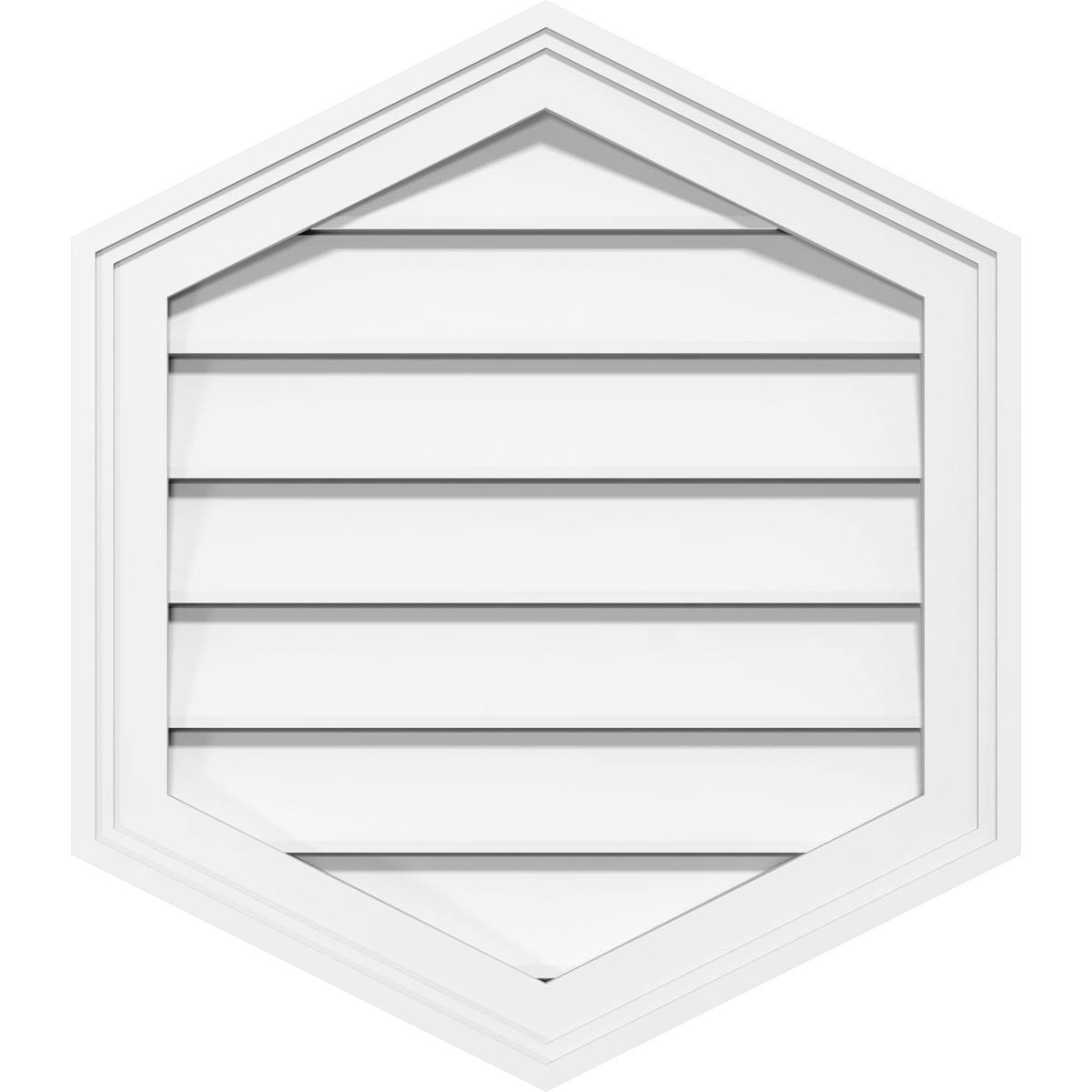 Vertical Peaked Surface Mount PVC Gable Vent W41854