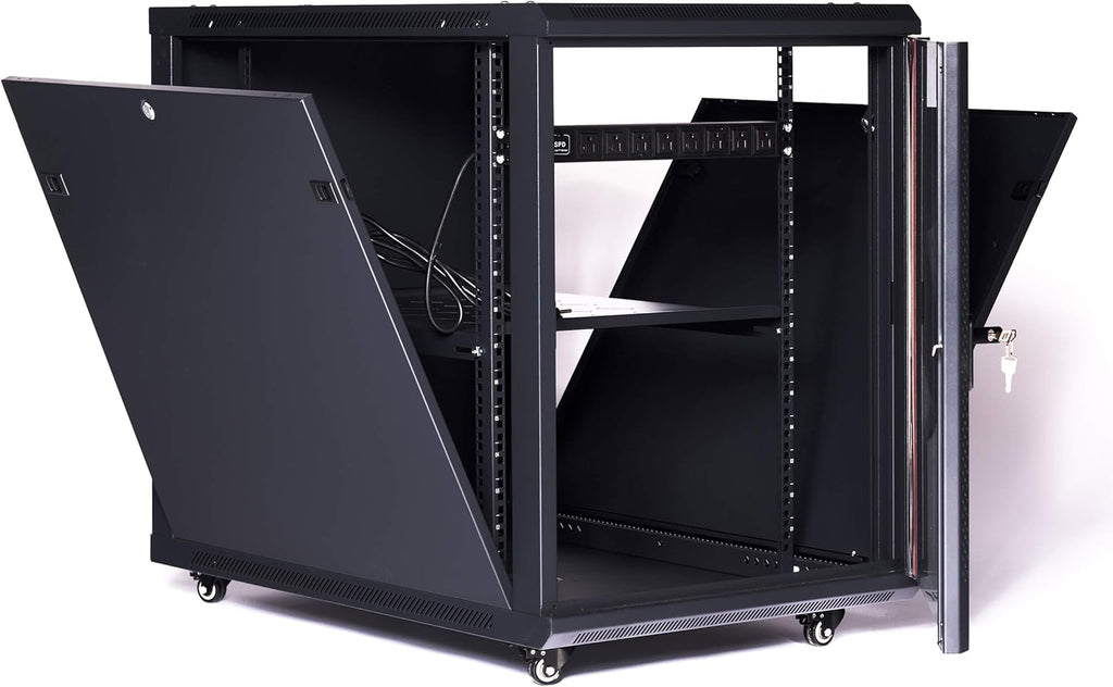 12U 35 Inch Deep Portable Locking Server Rack Cabinet O87994