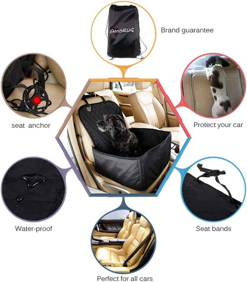 2-in-1 Waterproof Dog Car Seat Cover Pet Car Hammock I3844