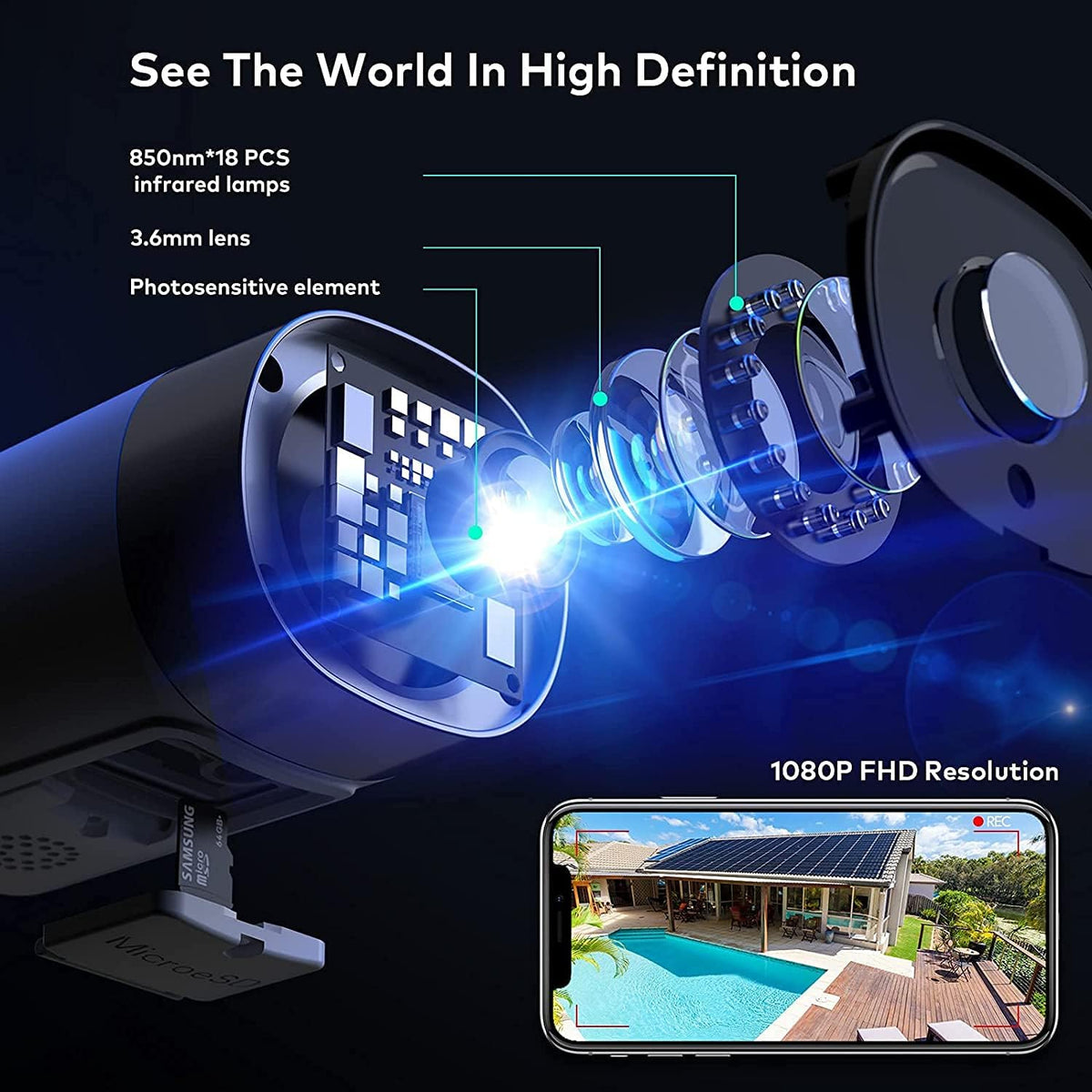 1080P WiFi Outdoor Security Cameras with Night Vision H62306