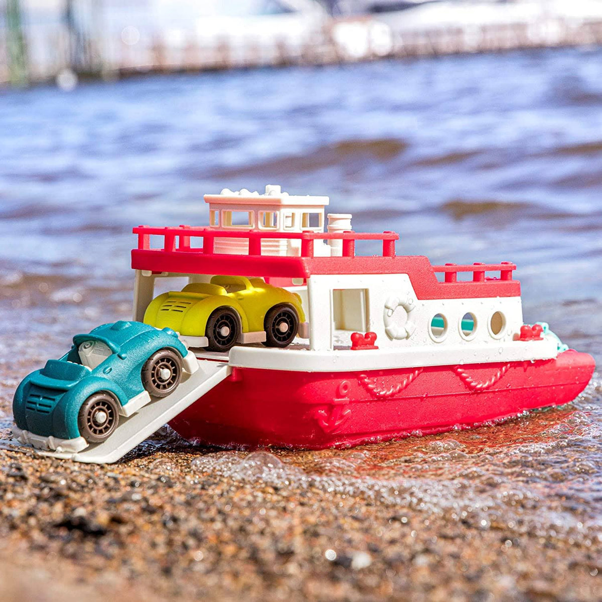 Floating Bath Toy Boat with Cars 3 pc B3924