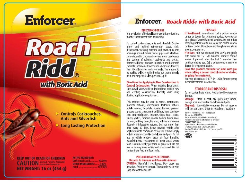 Boric Acid Roach Ridd 16 oz Case of 12 W6408