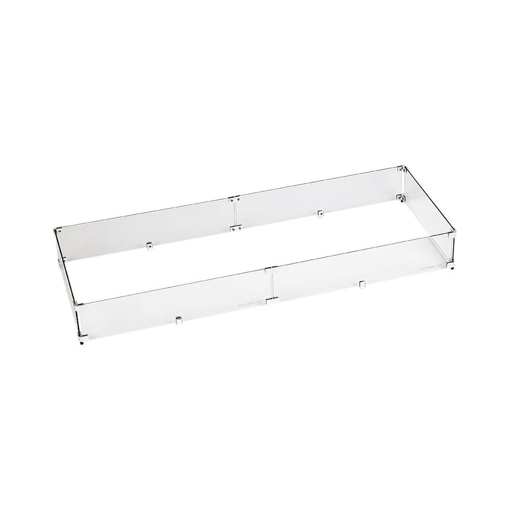 Fire Pit Glass Wind Guard Rectangular 53x19 inch H550