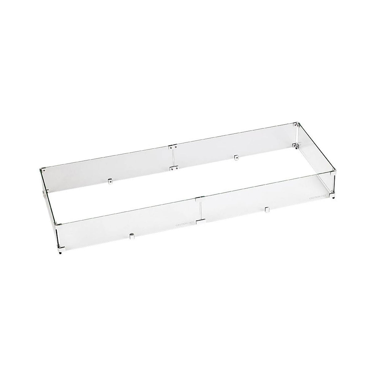 Fire Pit Glass Wind Guard Rectangular 53x19 inch H550
