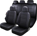 PU Leather Car Seat Cover Full Set 11pcs Gray P198