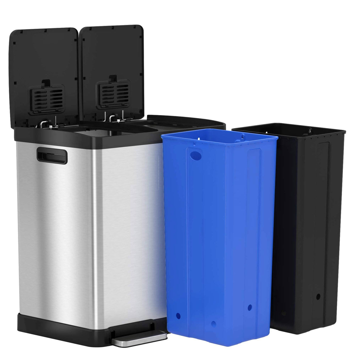 16 Gallon Stainless Steel Step Trash Can X681