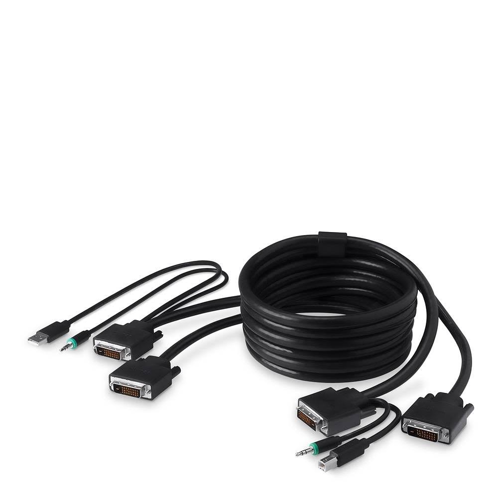 Dual DVI-D USB A-B Audio Combo Cable U830493