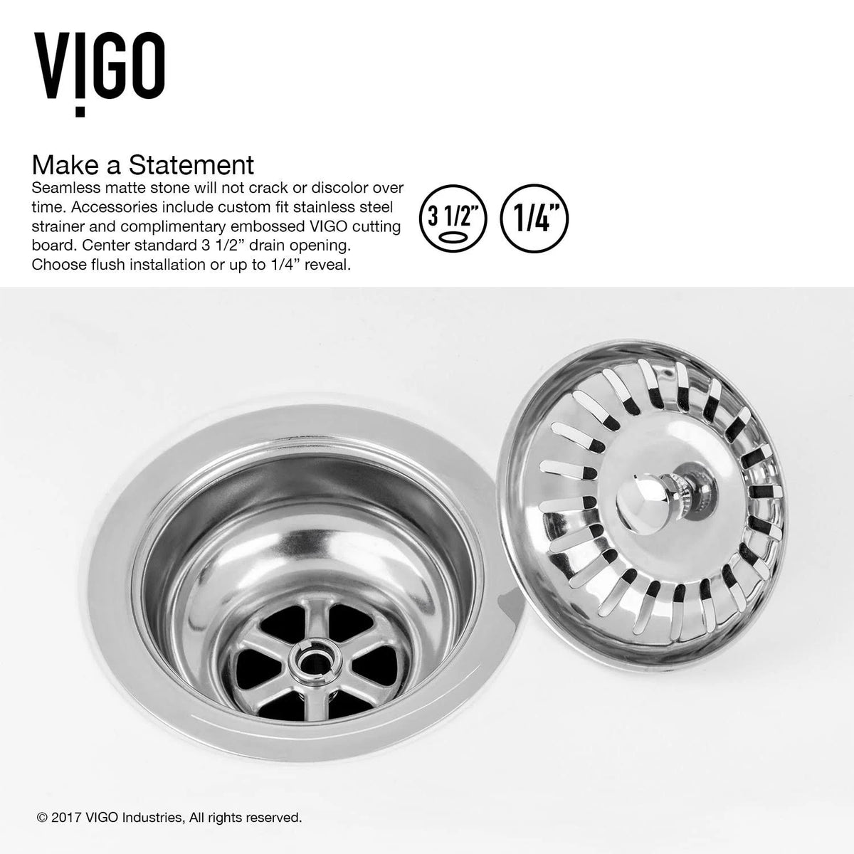 30 in. Matte Stone Farmhouse Kitchen Sink Set with Faucet in Stainless Steel Y396167