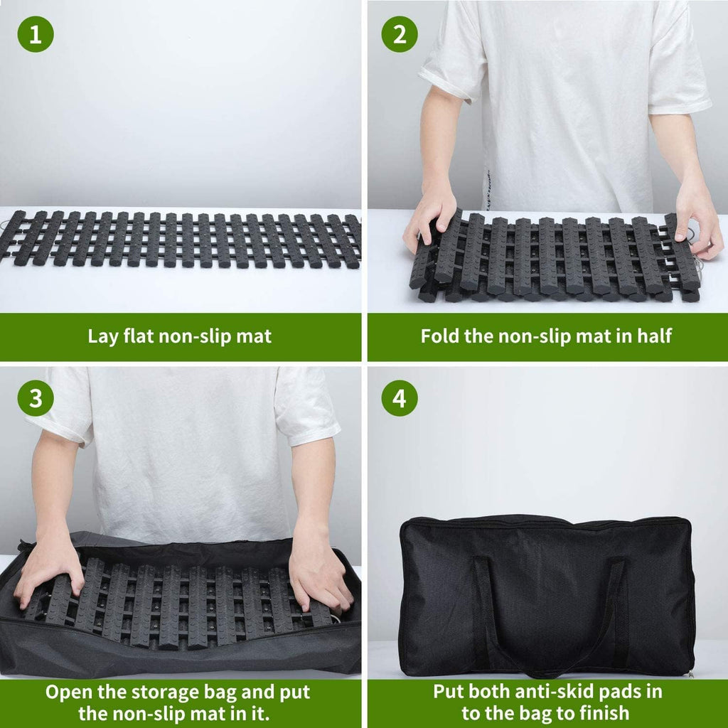 Tire Traction Mats Portable for Snow Ice Mud and Sand 2PCS 27.6in I232