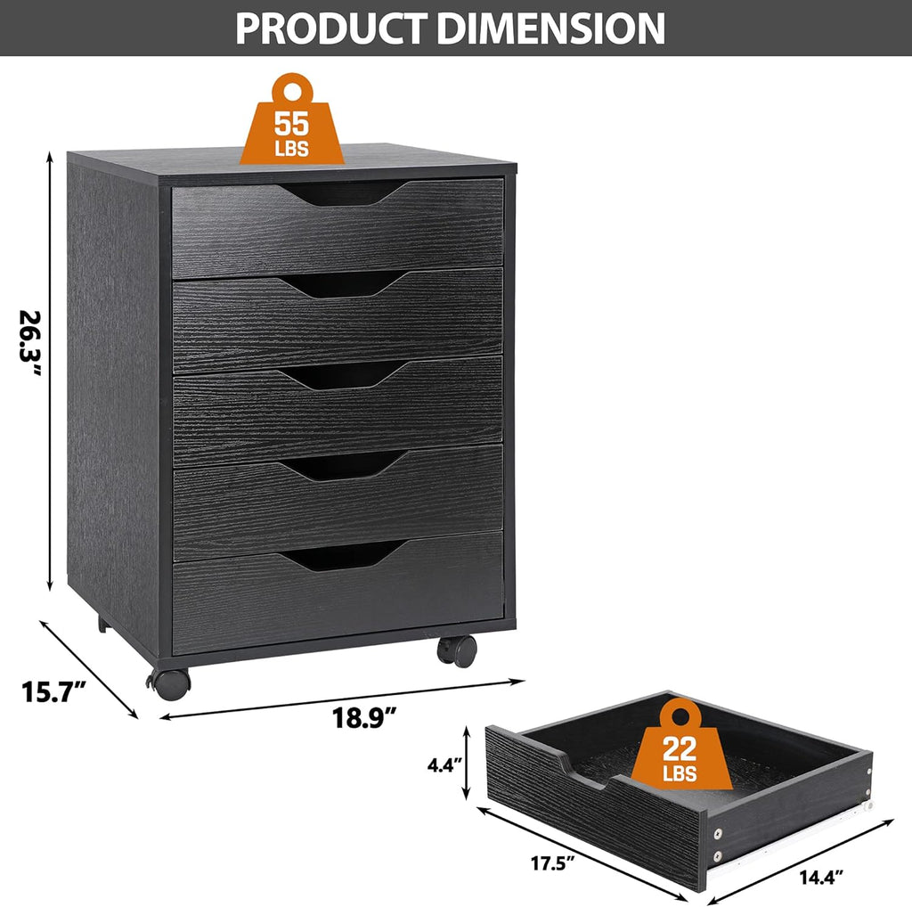 5 Drawer Storage Cabinet with Casters R797