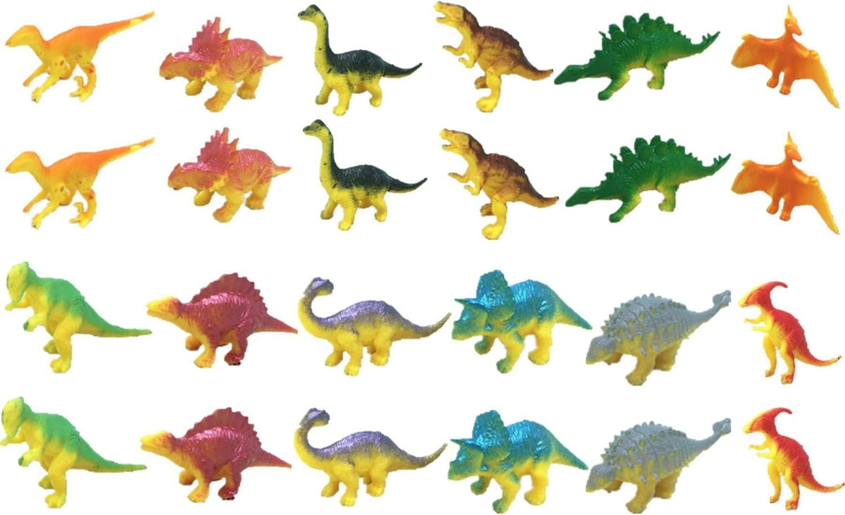 24 Packs Mini Plastic Dinosaur Toys P74914