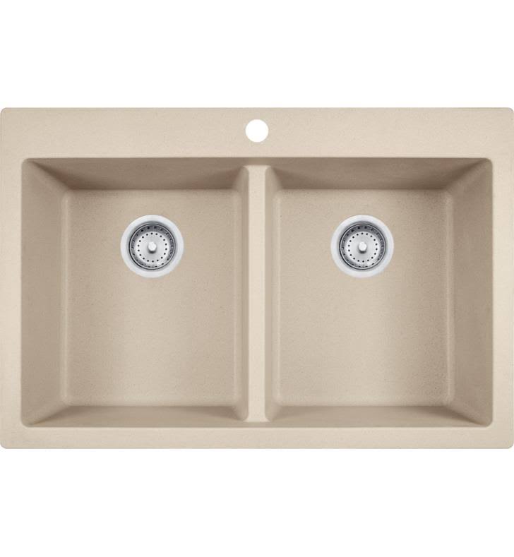 Granite Double Basin Drop-in Kitchen Sink B3330
