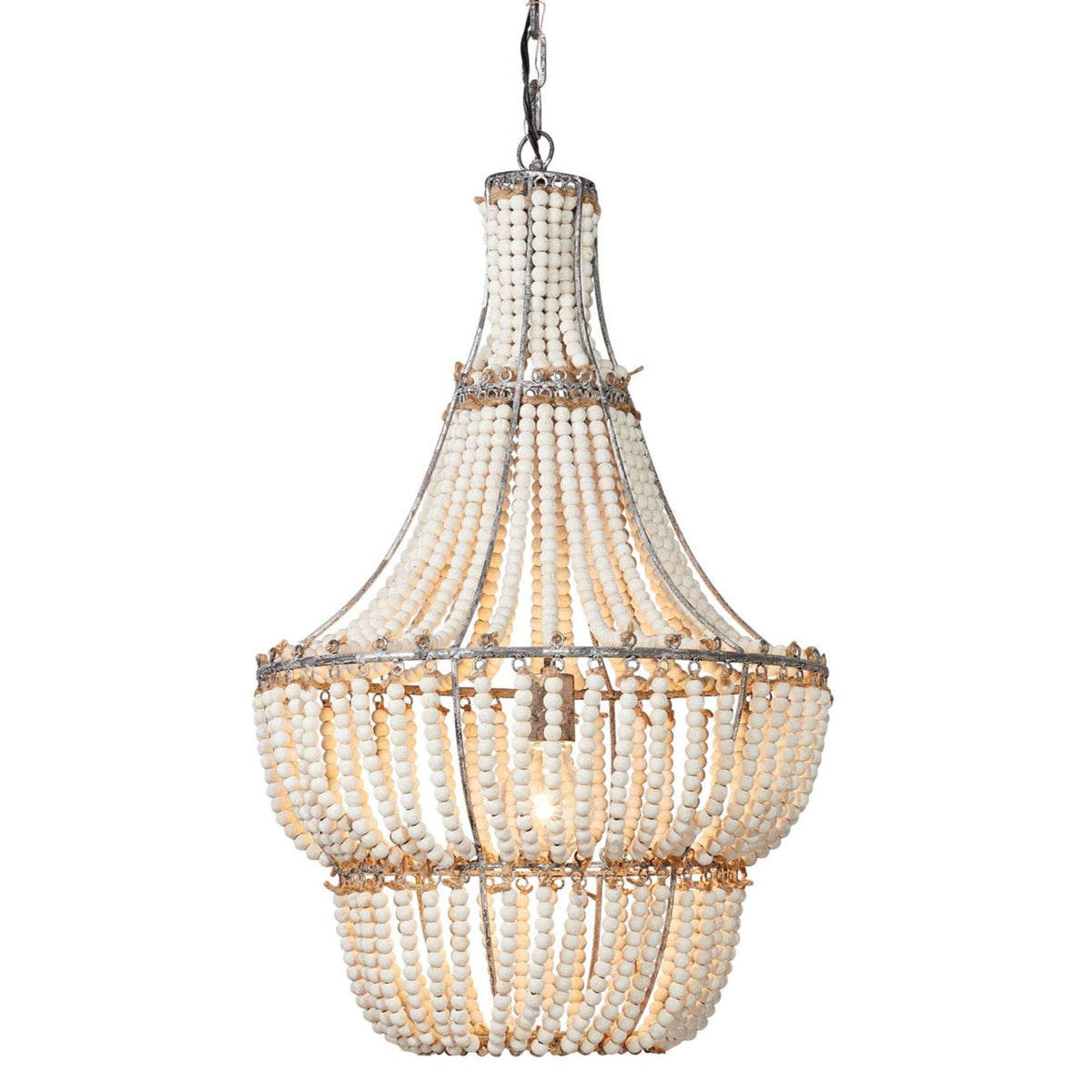 White Beads Chandelier X352