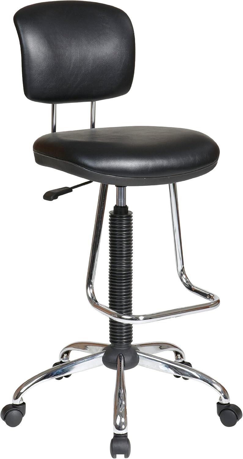 Drafting Chair with Casters and Footrest N237101