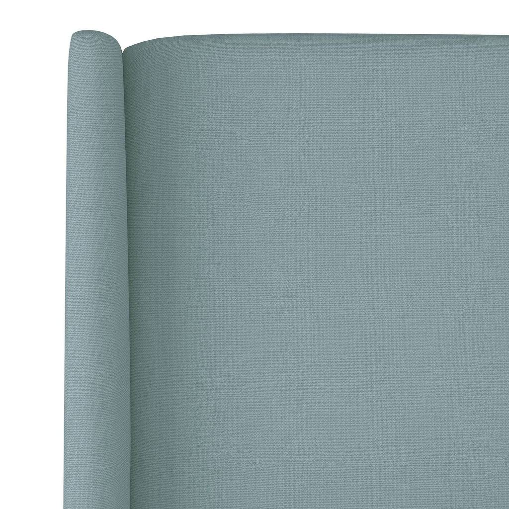 Queen Upholstered Wingback Headboard Linen Seaglass A784