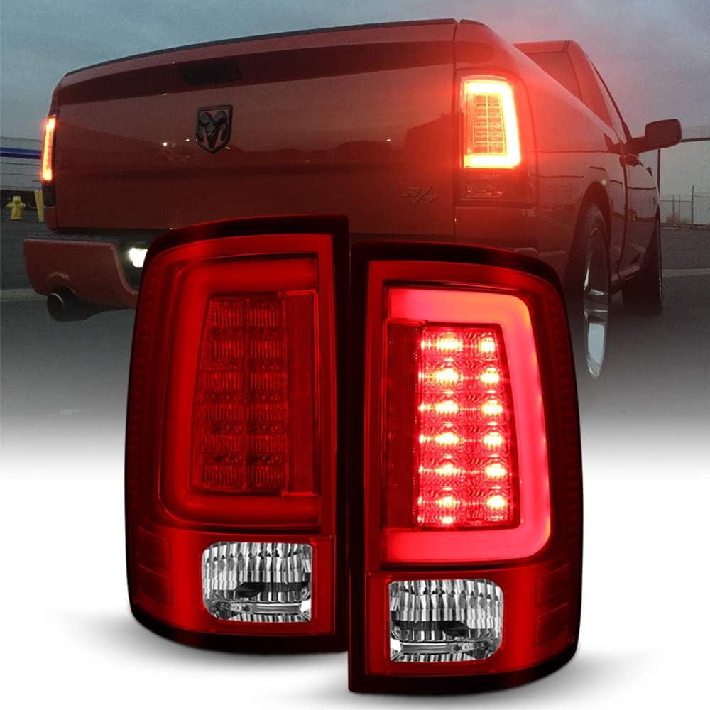 Red LED Tube Tail Lights Brake Lamps Left+Right L170528