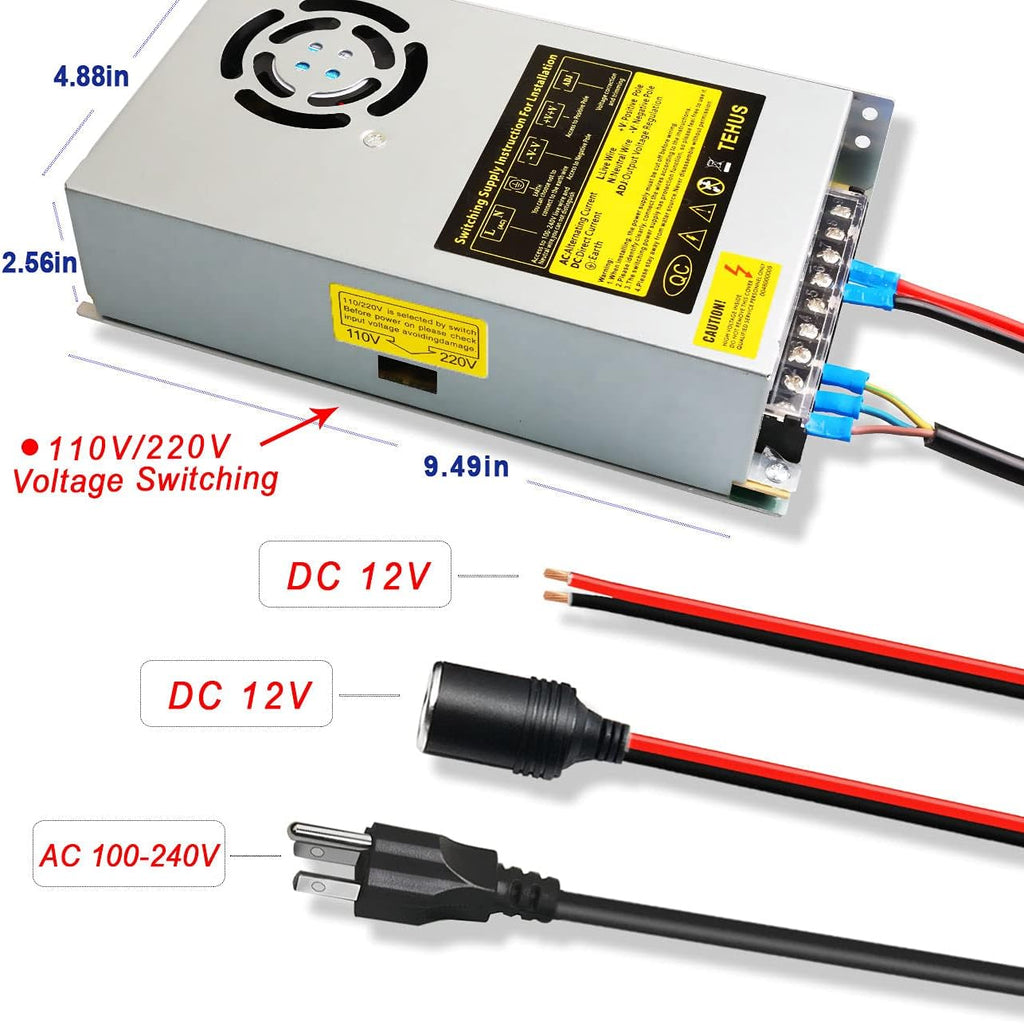 110V/220V to DC 12V 30A 360W Switching Power Supply I9501