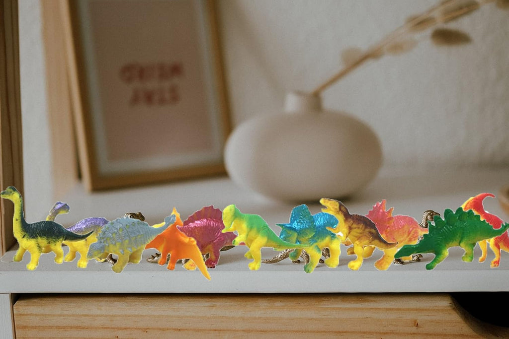 24 Packs Mini Plastic Dinosaur Toys P74914
