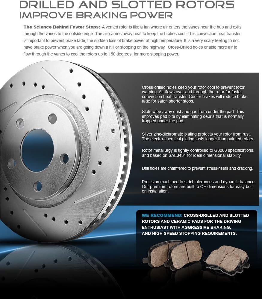 Red Calipers Rotors Ceramic Pads Kit W8112