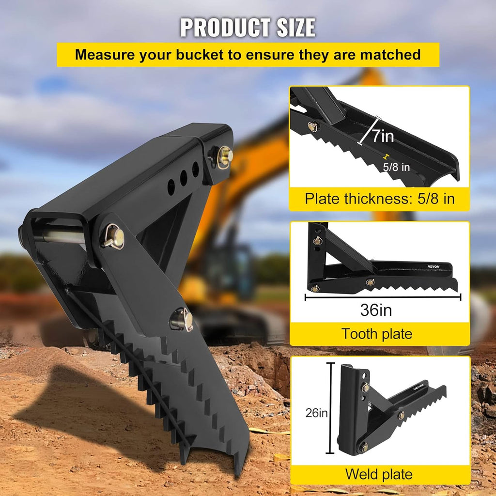 36 inch Adjustable Weld On Backhoe Thumb A762489