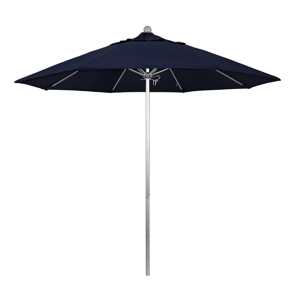 9 Ft Fiberglass Market Umbrella Navy Blue B950208