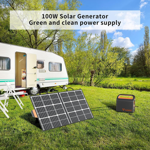 100W Portable Foldable Solar Panel with USB QC 3.0 & Type C F1246