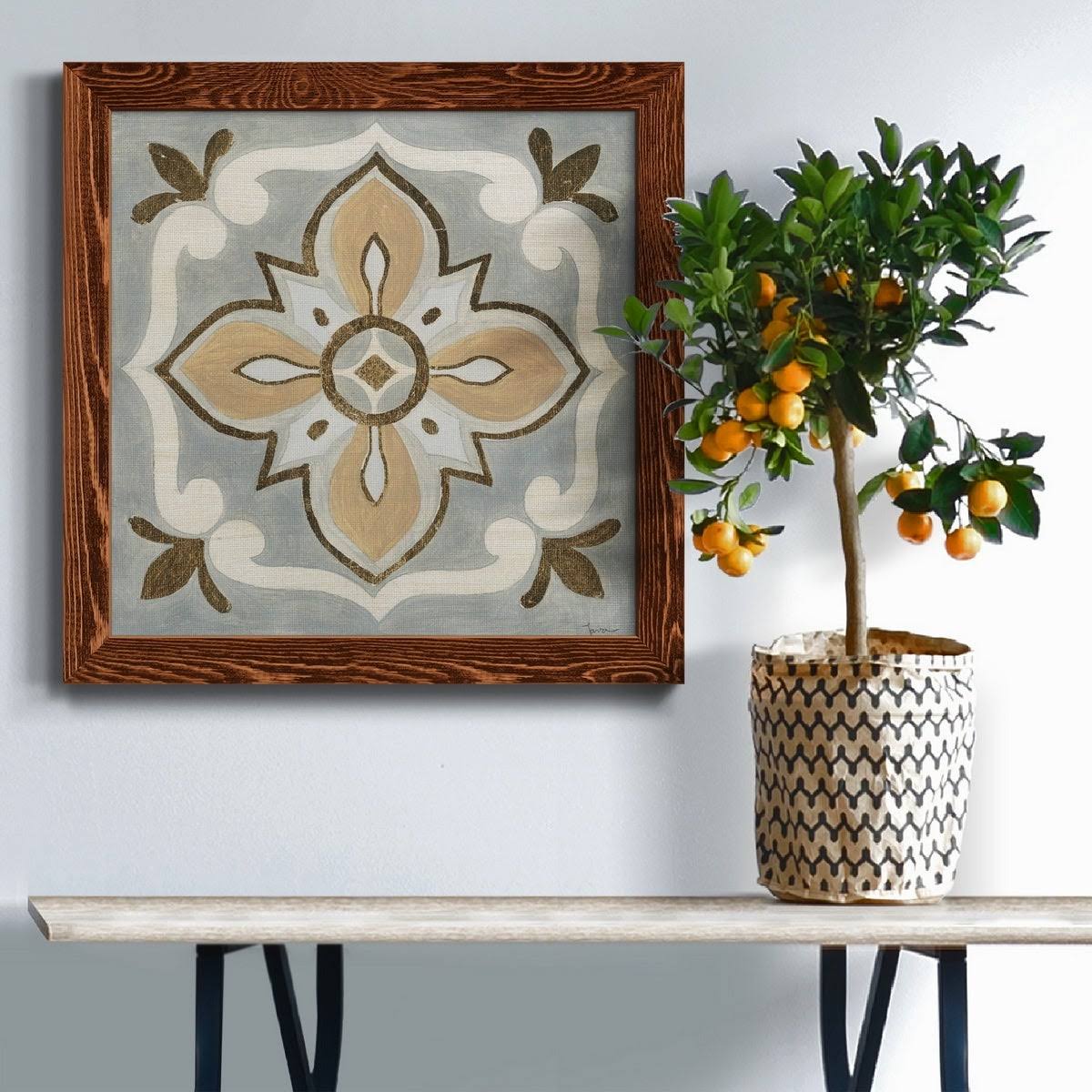 Framed Canvas 17x17 Grey E78691