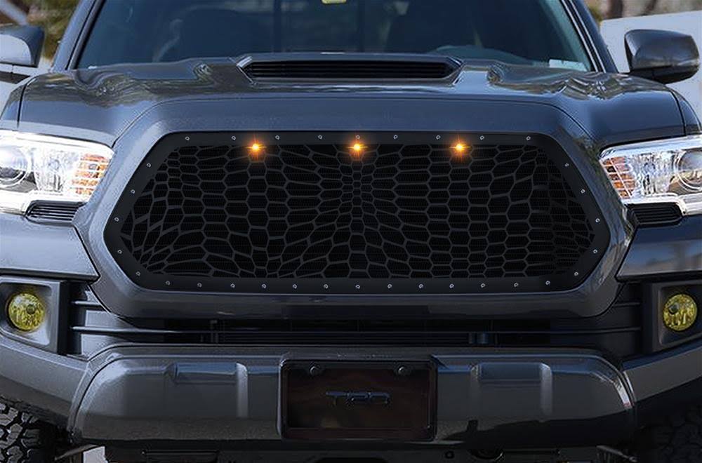 Steel Grille with 3 Amber Lights L544