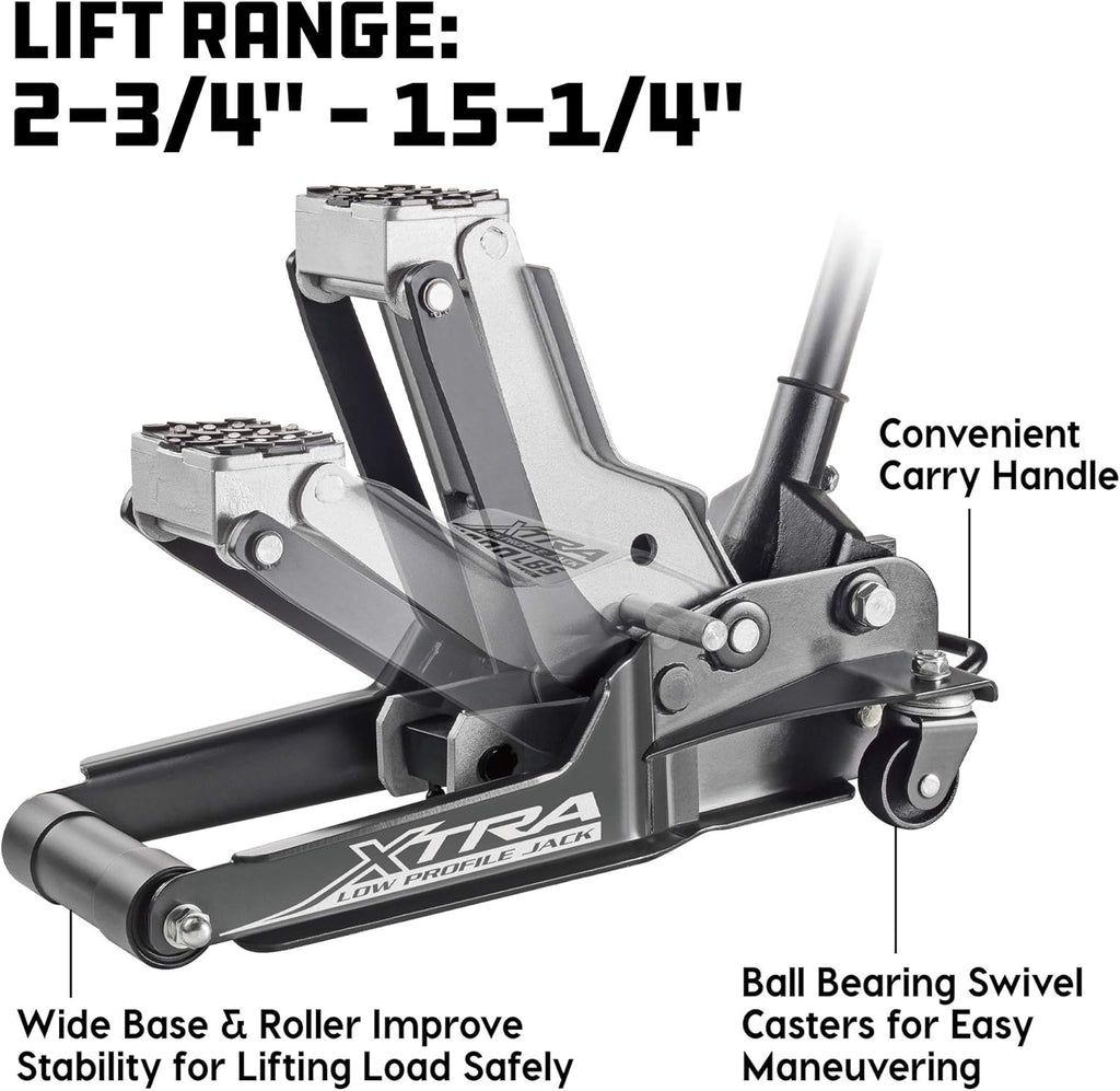 2 Ton Low Profile Floor Jack with Safety Bar F707