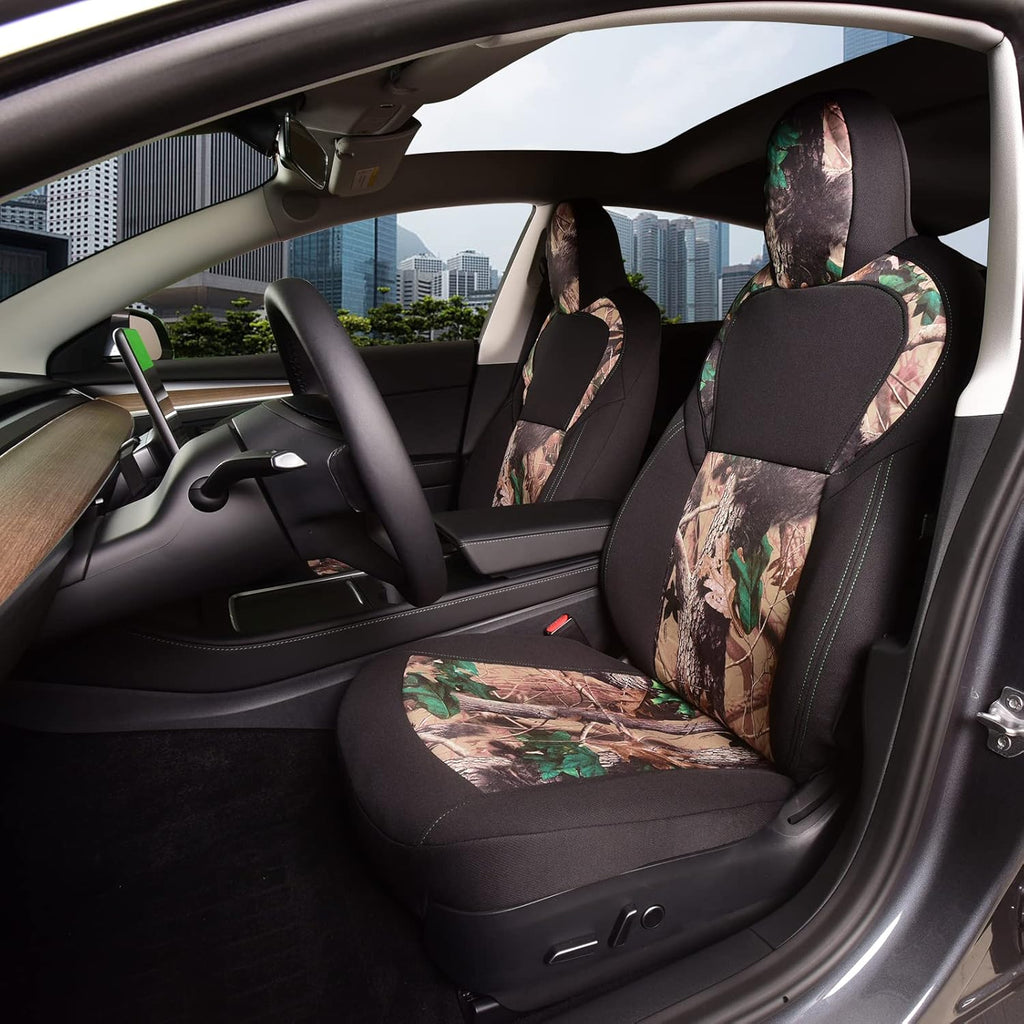 Gray and Black 2PCS Car Seat Covers P71576