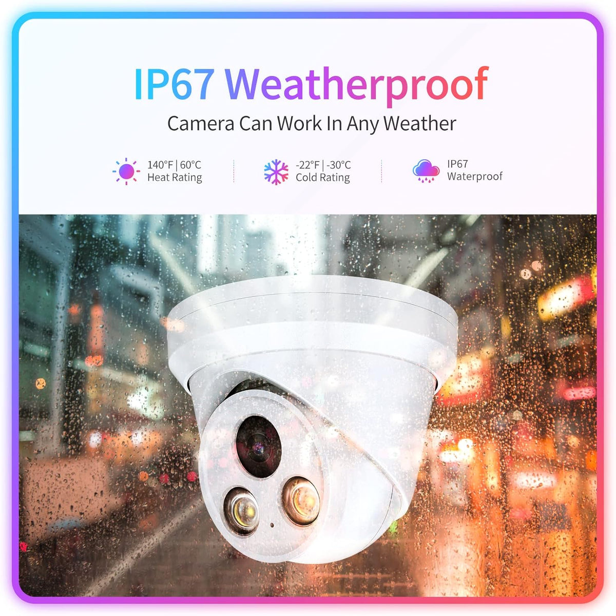 8MP 4K Full Color PoE IP Dome Camera A13117