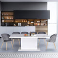Gloss White Extensible Wooden Dining Table J550