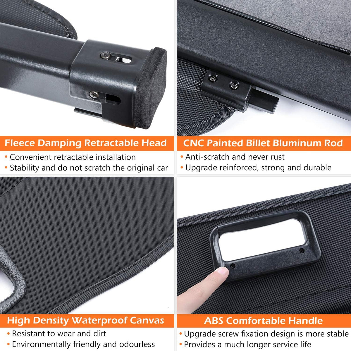 Retractable Waterproof Trunk Cargo Cover W824400