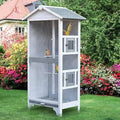 Large Wooden Bird Aviary Parrot Cage R7607