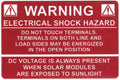 Warning Electrical Shock Hazard Label F18268