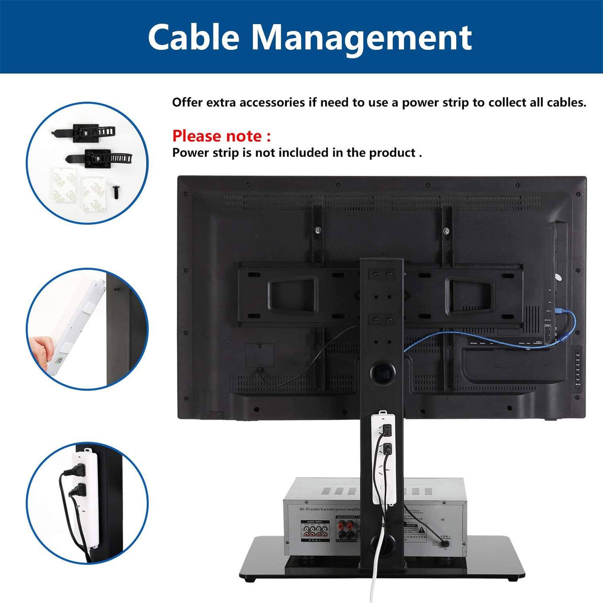 Universal Swivel TV Stand for 40-80 inch TVs V587