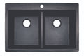 Granite Double Basin Drop-in Kitchen Sink B3330