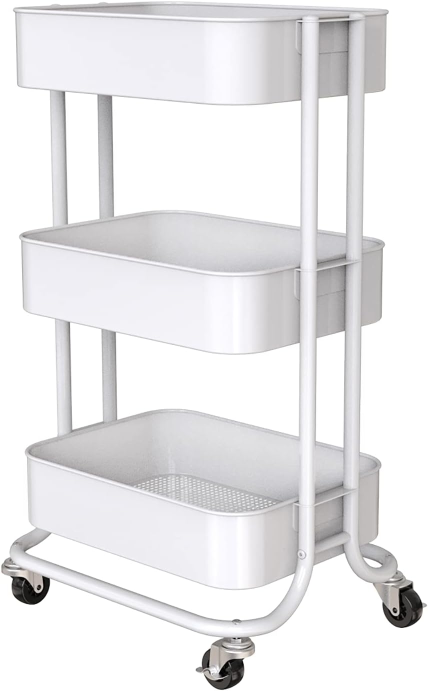 3-Tier Metal Rolling Utility Cart S77088