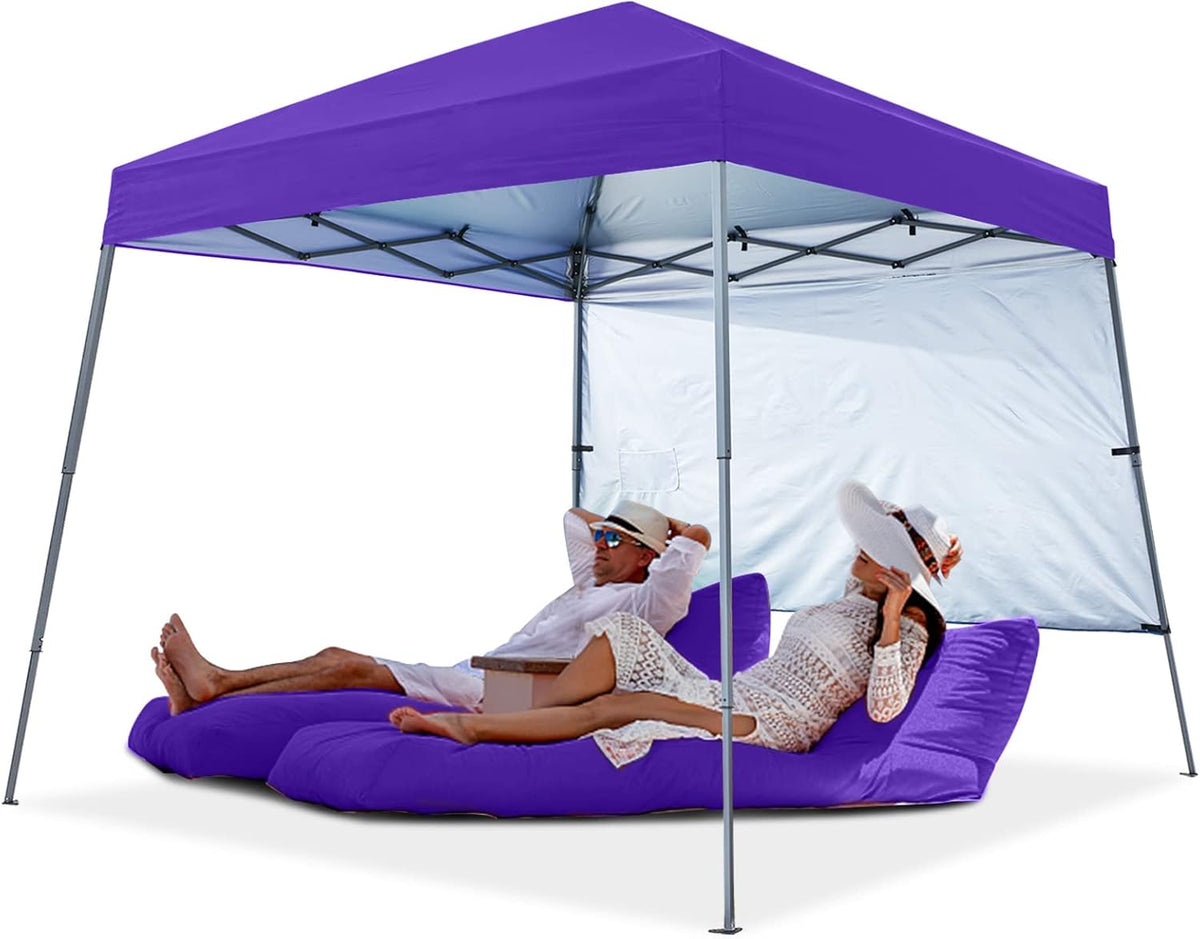 Pop Up Beach Tent with UPF50+ Sun Shade 8 x 8 ft Sky Blue Q903
