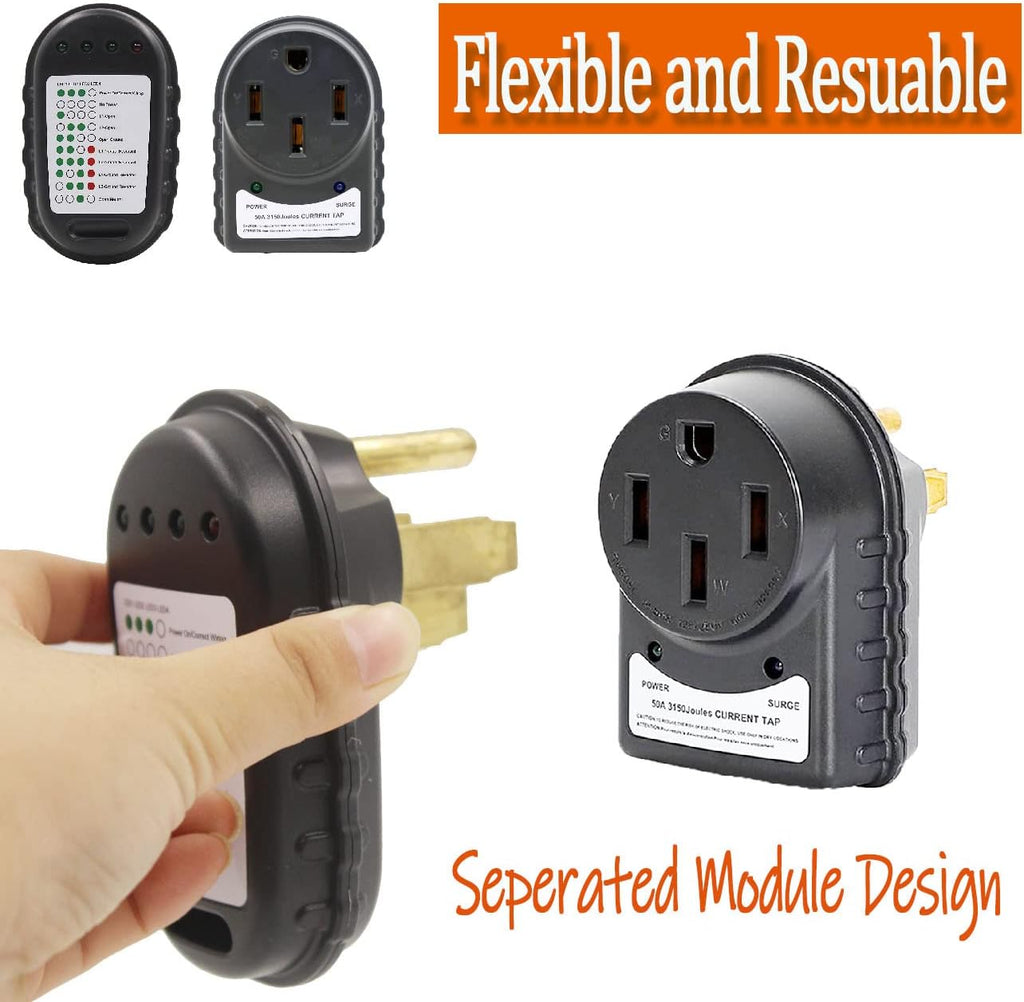 50 AMP Surge Protector and Circuit Analyzer Kit with LED Indicator Light C76002