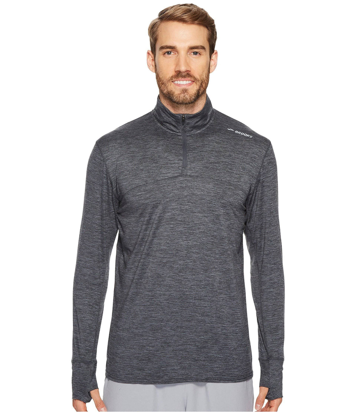 1/2 Zip Heather Asphalt N14507