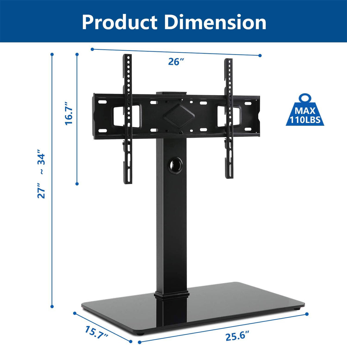 Universal Swivel TV Stand for 40-80 inch TVs V587